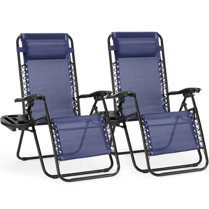 Portable Recliner Camping Chair with Cup Holder