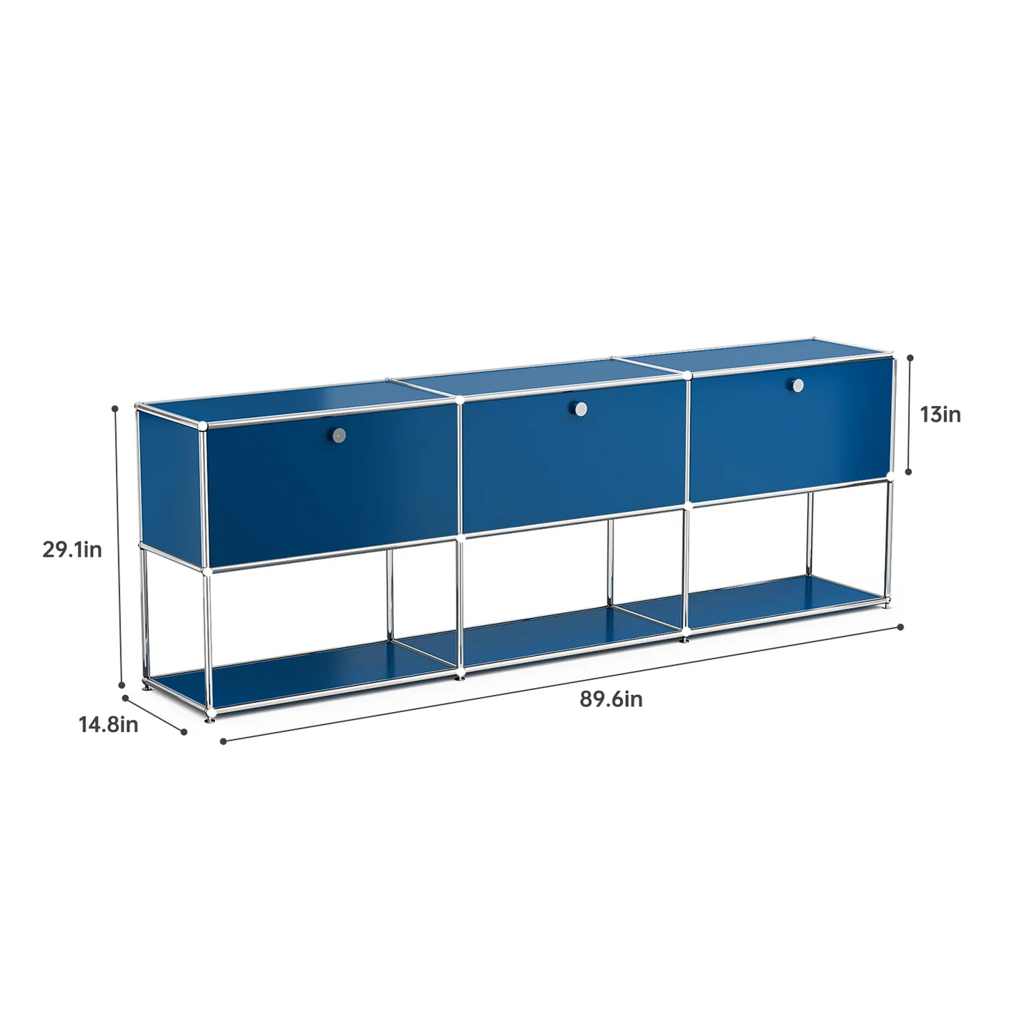 Modern Modular Metal Storage Cabinet Freestanding Organizer
