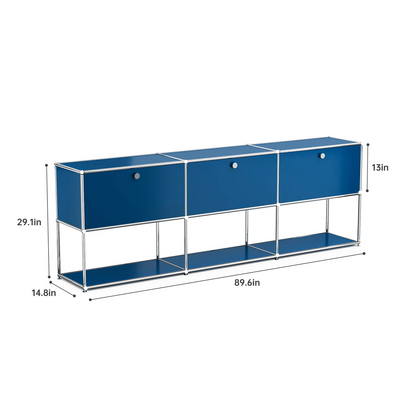 Modern Modular Metal Storage Cabinet Freestanding Organizer