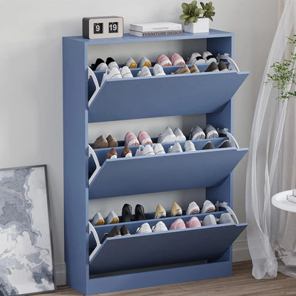 Shoe Cabinet with 3 Flip Drawers
