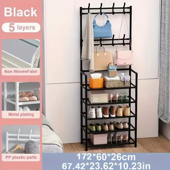 5-Tier Freestanding Multifunctional Storage Rack