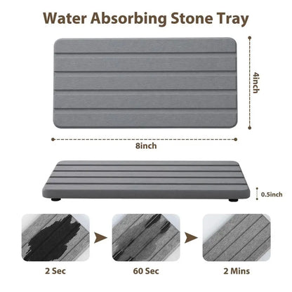 Bath Mat for Bathroom with Absorbing Tray