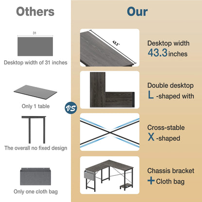 50 Inch Office Writing PC Wooden Table