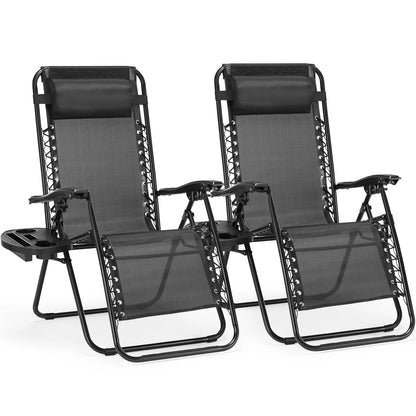 Portable Recliner Camping Chair with Cup Holder
