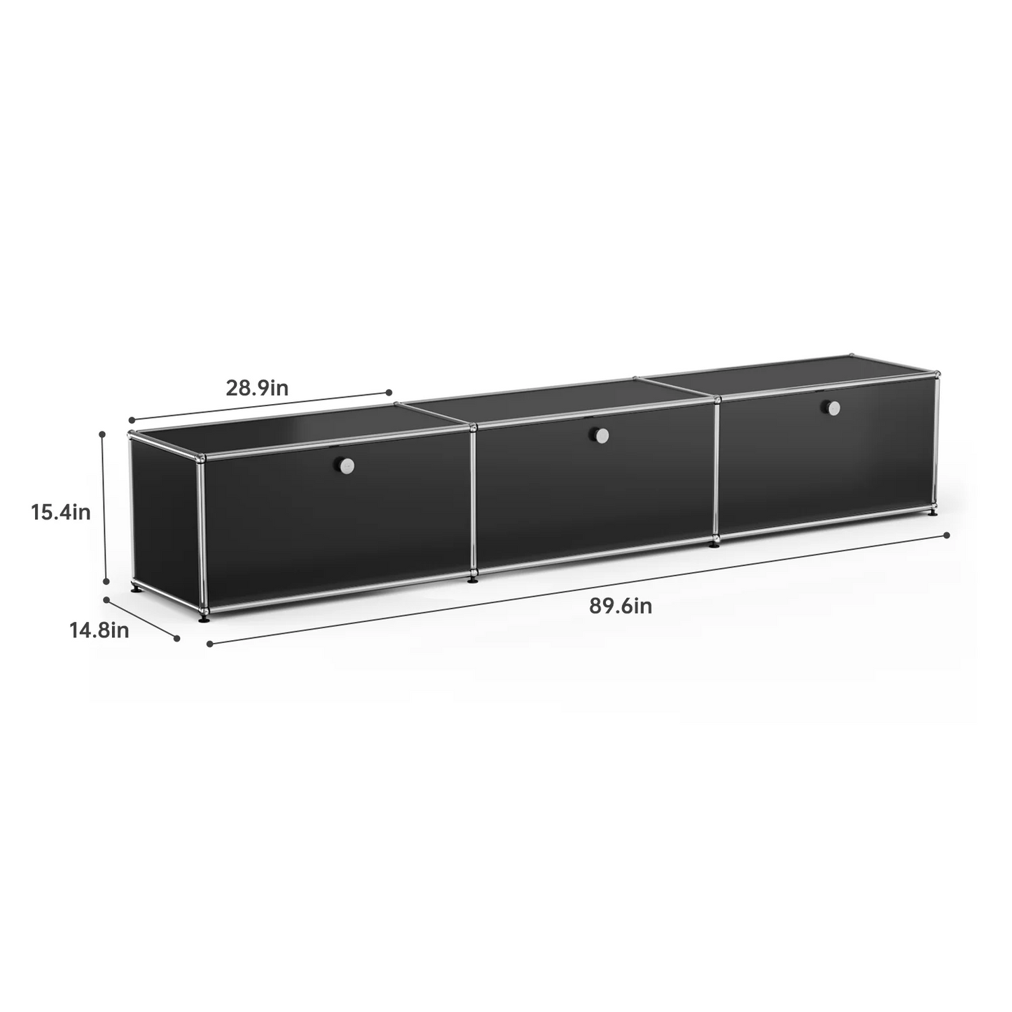 Modern Modular Metal Storage Cabinet Freestanding Organizer