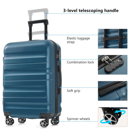 6-Piece ABS Hard-Shell Luggage Set