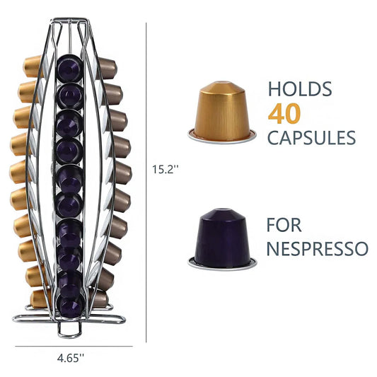 40 Capsule Rotating Coffee Pod Holder
