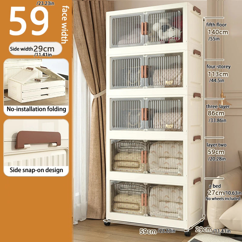 Multi-Purpose Stackable Thickened Storage Cabinet