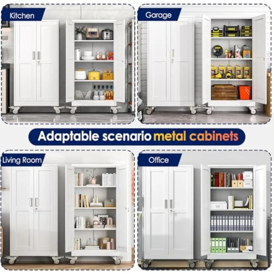 Rolling Metal Garage Storage Cabinet