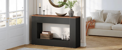 55-Inch Wood Entryway Table with Storage