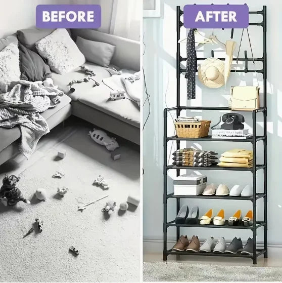 5-Tier Freestanding Multifunctional Storage Rack