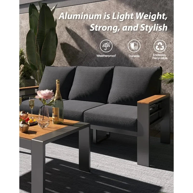 Outdoor Patio Furniture Set, with Coffee Table