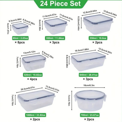 48Pcs BPA-Free Food Storage Set with Labels