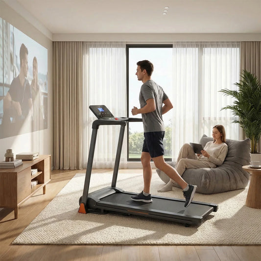 Folding Treadmill 3.5 Horsepower 0.5-8.5MPH 330LBS Capacity
