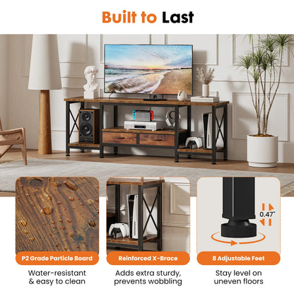 TV Stand For 70/75 Inch TV W/Drawers