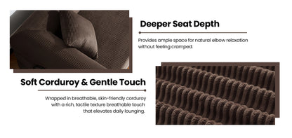 79’’ Folding Convertible Corduroy Sofa Bed