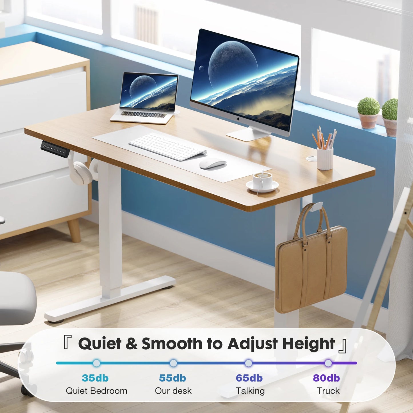 Electric Standing Desk Height Adjustable 40x24 Inch.