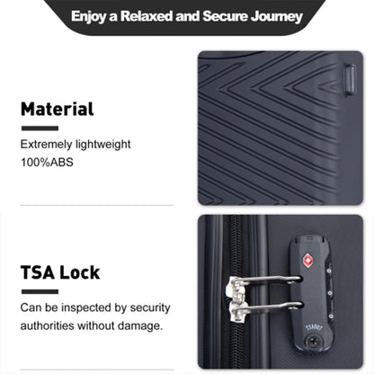 4-Piece ABS Suitcase With Spinner Wheels/Lock
