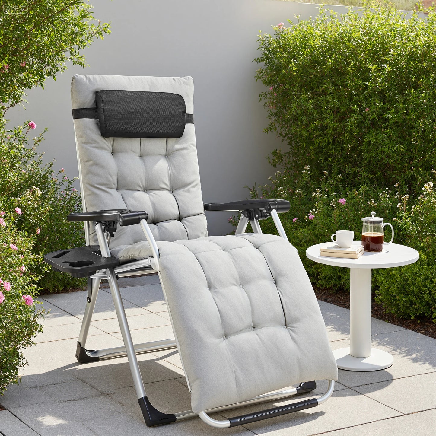 Portable Recliner Camping Chair with Cup Holder