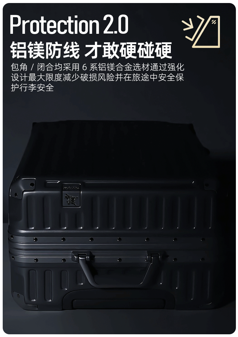 2-Pieces New Ultra Sturdy Aluminum Frame Luggage