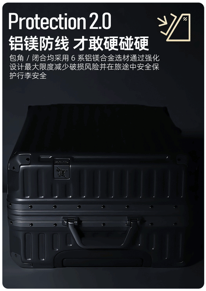 2-Pieces New Ultra Sturdy Aluminum Frame Luggage