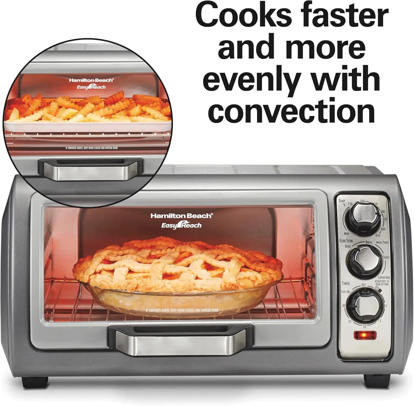 6-Slice Convection Toaster Oven With Easy Reach