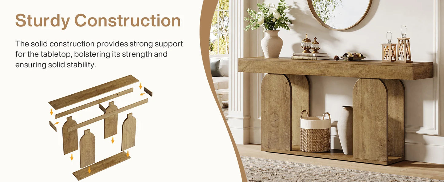 Entryway Accent Table with U-Shaped Base