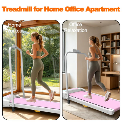 2-in-1 Portable Incline Treadmill with Remote