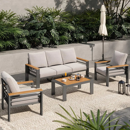 Outdoor Patio Furniture Set, with Coffee Table