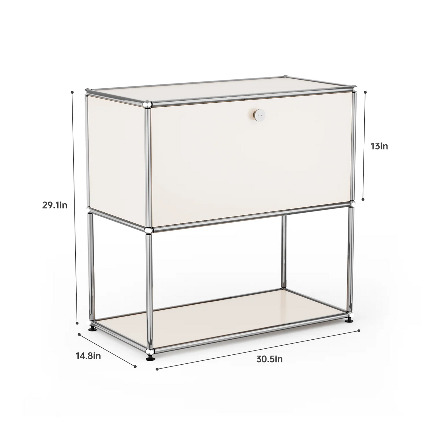 Modern Modular Metal Storage Cabinet Freestanding Organizer