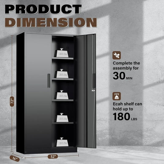 Metal Storage Cabinet Tall Lockable Tool Cabinet