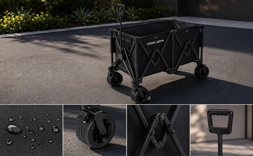 Heavy-Duty Folding Beach Cart - 680LBS Capacity