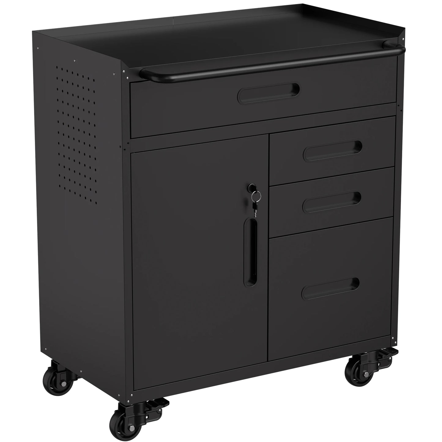 34.3 Inch 4 Drawers Lockable Storage Cabinet