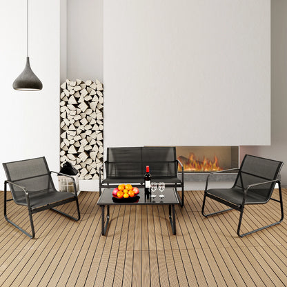 4-Pc Outdoor Patio Furniture Set with Table