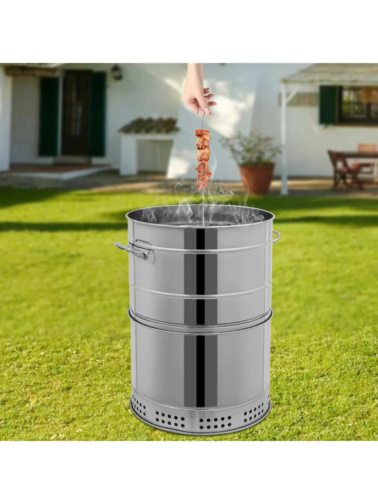 Large Stainless Steel Portable Smokeless Barbecue Grill