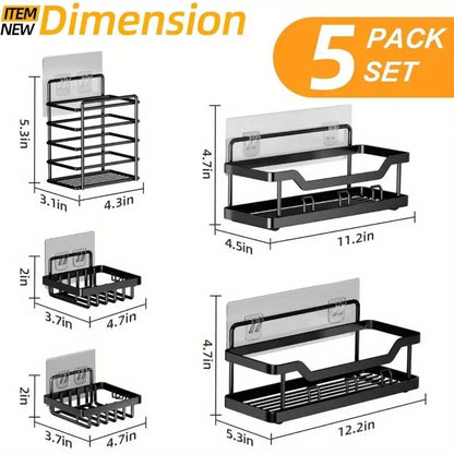 3/5 Pack Adhesive Shower Organizer