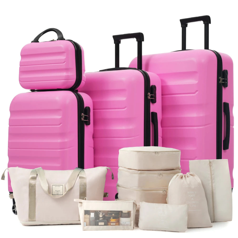 6-Piece ABS Hard-Shell Luggage Set