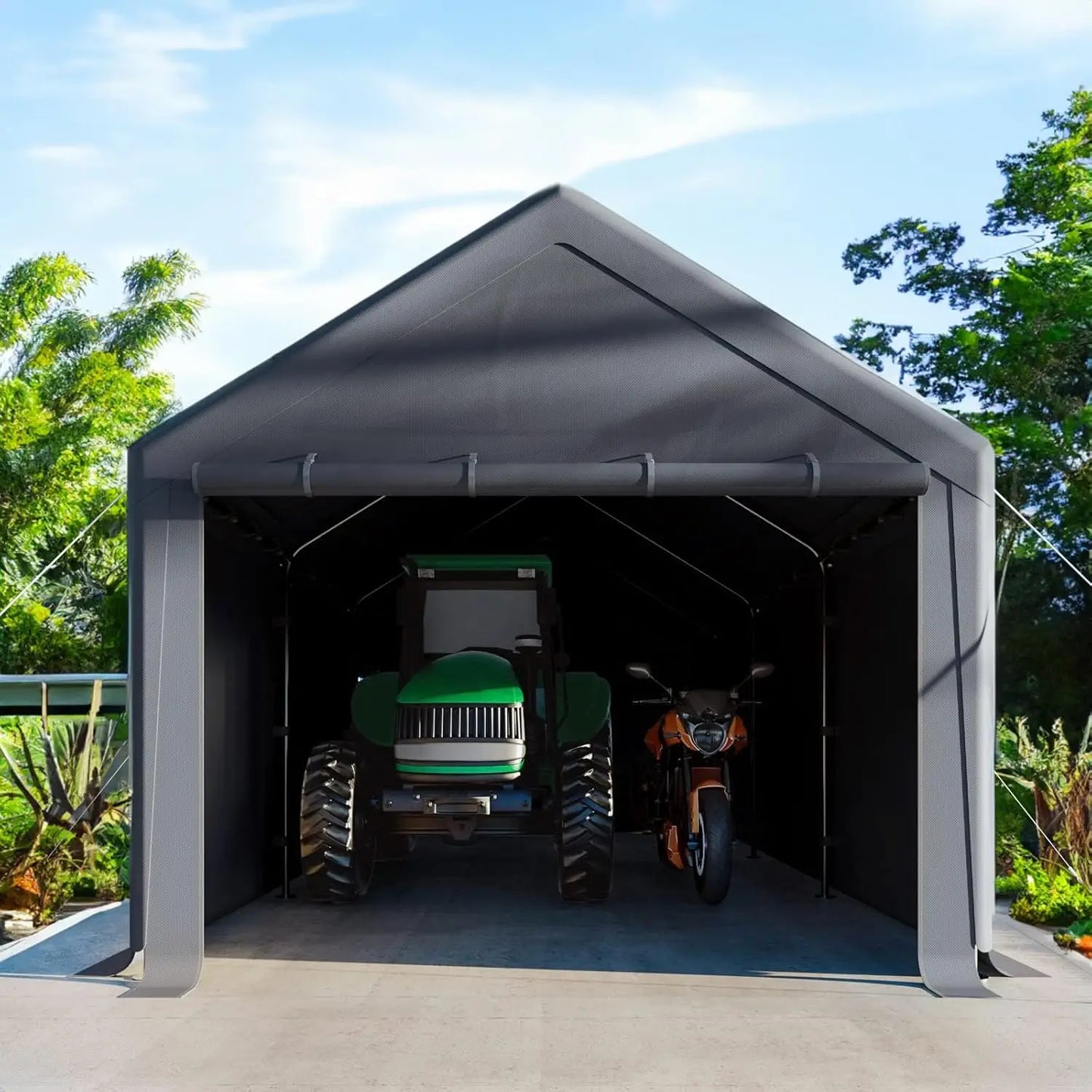 Carport 10x20 Ft Heavy Duty Canopy Steel Storage