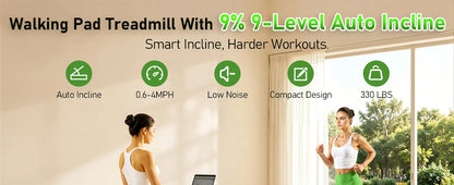 2.5HP Portable Walking Treadmill with 300Lbs Capacity