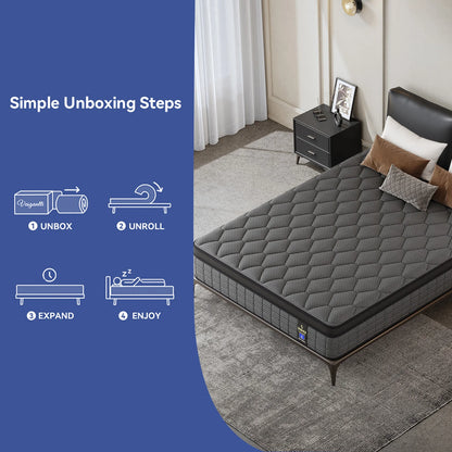 12"/14" Inch Medium Gel Memory Foam Mattress