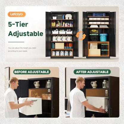 72 " Metal Garage Storage Cabinets with Lock