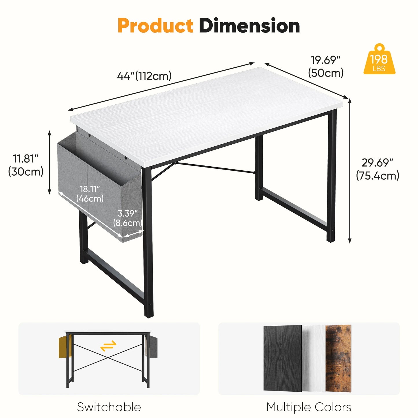 Computer Office Desk with Storage