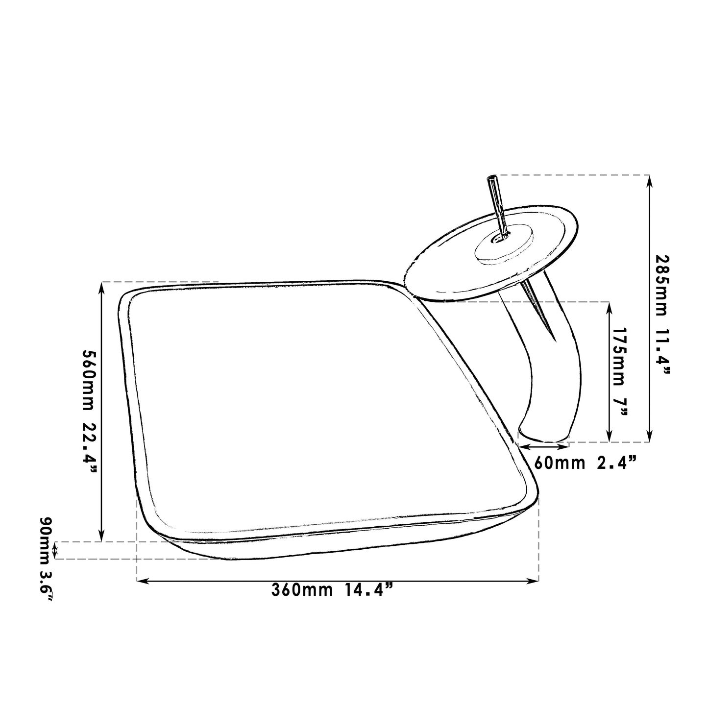 Tempered Glass Washbasin Faucet Set