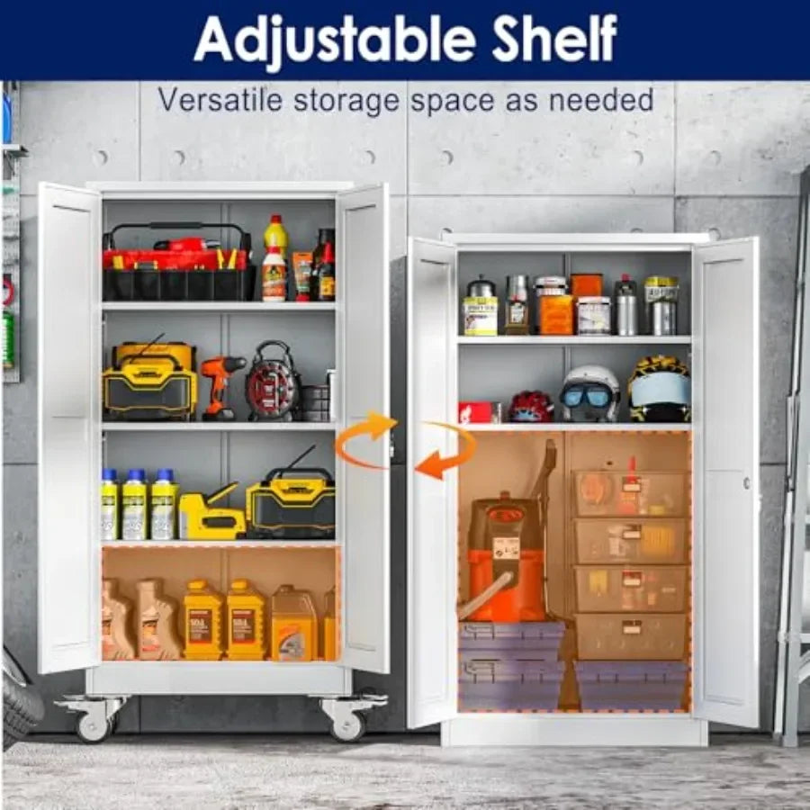 Rolling Metal Garage Storage Cabinet
