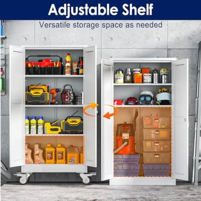 Rolling Metal Garage Storage Cabinet