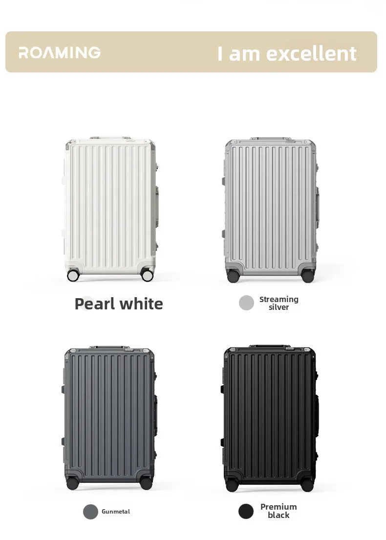 2-Pieces New Ultra Sturdy Aluminum Frame Luggage