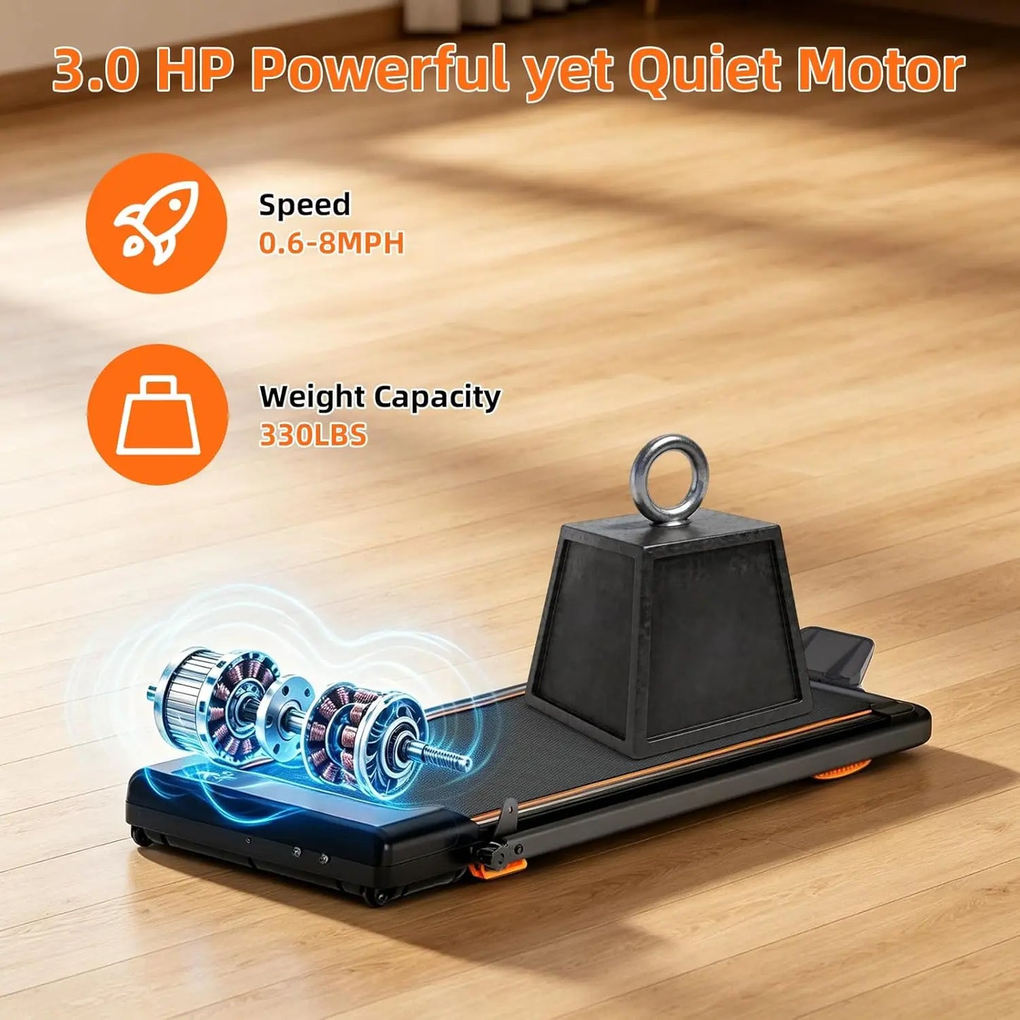 3.0HP 12% Incline Treadmill with Remote