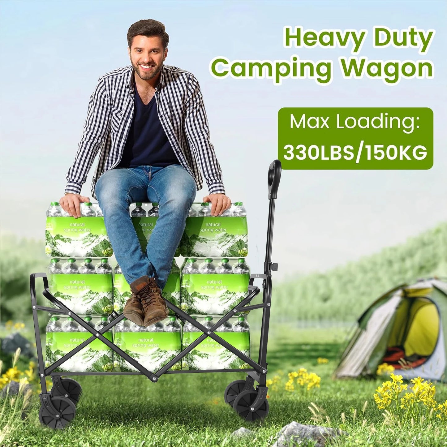 Foldable Heavy Duty Wagon Cart