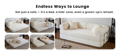 79’’ Folding Convertible Corduroy Sofa Bed