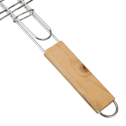 Stainless Steel Grill Mesh with Wooden Handle